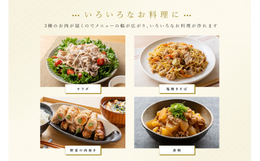 和豚もちぶたしゃぶしゃぶセット 合計1.2kg（ロース バラ 肩ロース）ふるさと納税 【小分け 豚肉 ポーク 豚しゃぶ しゃぶしゃぶ肉 冷凍 和豚もちぶた こだわりの豚肉 おいしい豚 贈り物 贈答品 