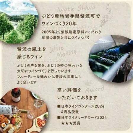 自園自醸ワイン紫波 甘口ワイン紅白2本セット【1688292】