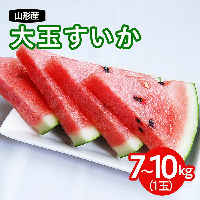 【ふるさと納税】 山形産 大玉西瓜(すいか) 1玉入り 【令和7年産先行予約】FU22-117 くだもの 果物 フルーツ 山形 山形県 山形市 2025年産