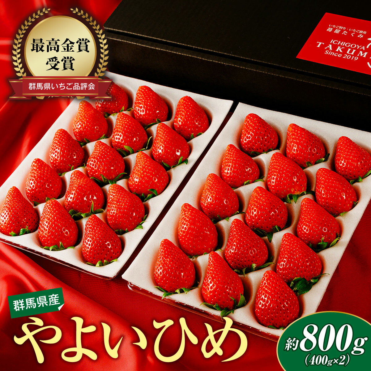 【ふるさと納税】母の日 いちご やよいひめ 約800g 群馬県いちご品評会最高金賞｜ 朝採れ やみつき高品質 たっぷり 贈答用 新鮮 完熟 いちご 旬 苺 ストロベリー 高級 産地直送 果汁 甘い あまい 人気 高評価 減農薬 有機肥料 高糖度 ごほうび プレゼント 群馬県 前橋市