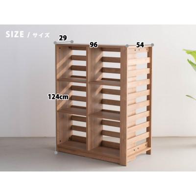 ふるさと納税 大川市 エルブロック パーティションシェルフLb オーク (幅96 奥行29 高さ124) |  | 02