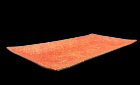 波レクタングルプレート 乱糸(マット仕上げ)本朱