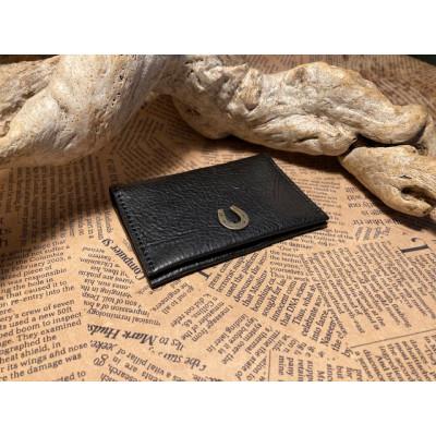 ふるさと納税 栗東市 蹄鉄付きカード・名刺入れ(マチなし)ブラック |  | 01