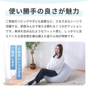 【ナイルブルー】子ども部屋にも◎軽量＆万能ビーズクッション｜ハッピーミニ / 椅子 インテリア 雑貨 クッション しっかり生地 少し固め カラバリ リラックス 手作り 国産 [aw055-a007_0