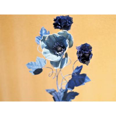 ふるさと納税 徳島市 藍染花　一輪挿しアレンジ 小(ポピー)【DA021】 |  | 01