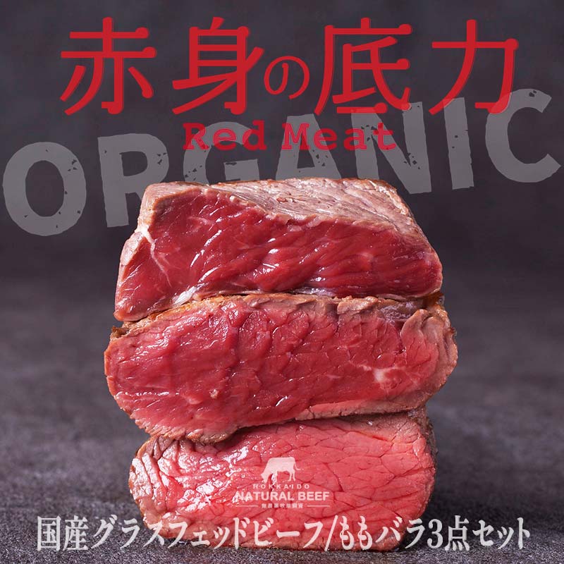 【ふるさと納税】国産グラスフェットビーフ ももバラ3点セット（200g×3袋）牛肉 赤身 赤身肉 バーベキュー BBQ 焼き肉 牛 ビーフ 健康 F6P-2933