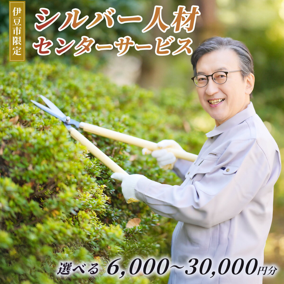 【ふるさと納税】 伊豆市シルバー人材センターサービス利用権6000円分～30,000円分 | 草刈り庭木剪定 お墓掃除 チケット