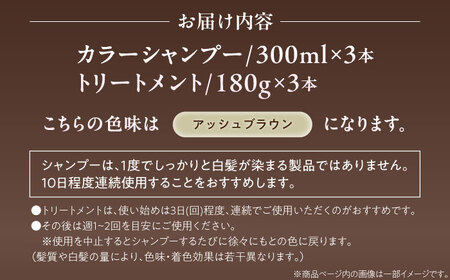 ダリヤ サロンドプロ カラーシャンプー・トリートメント 各3個セット【アッシュブラウン】 / 稲沢市 / 日興商事株式会社 [BMBK005-03]
