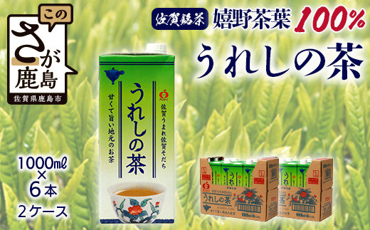 
うれしの茶【1,000ml×6本入】×2ケース(嬉野茶葉 100%) 佐賀銘茶 緑茶 紙パック 大型容器 B-662
