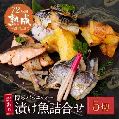 Z61-76 訳あり 博多バラエティー漬け魚詰合せ 5切 魚