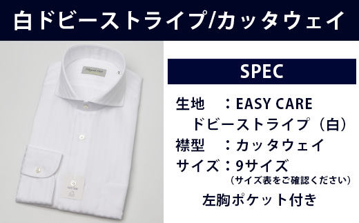 EASY CARE カッタウェイ 2枚セット HITOYOSHIシャツ 【サイズ：43(LL)-86】 日本製 ホワイト ブルー ドレスシャツ HITOYOSHI サイズ 選べる 紳士用 110-07