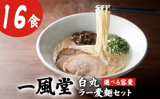 一風堂白丸ラー麦麺セット（16食） 一風堂 豚骨ラーメン とんこつラーメン トンコツラーメン tonnkotura-menn 拉麺 らーめん 福岡県 川崎町