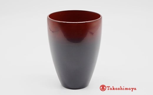 輪島漆器〈輪島キリモト〉カップ・中（朱うるみ） [高島屋選定品]