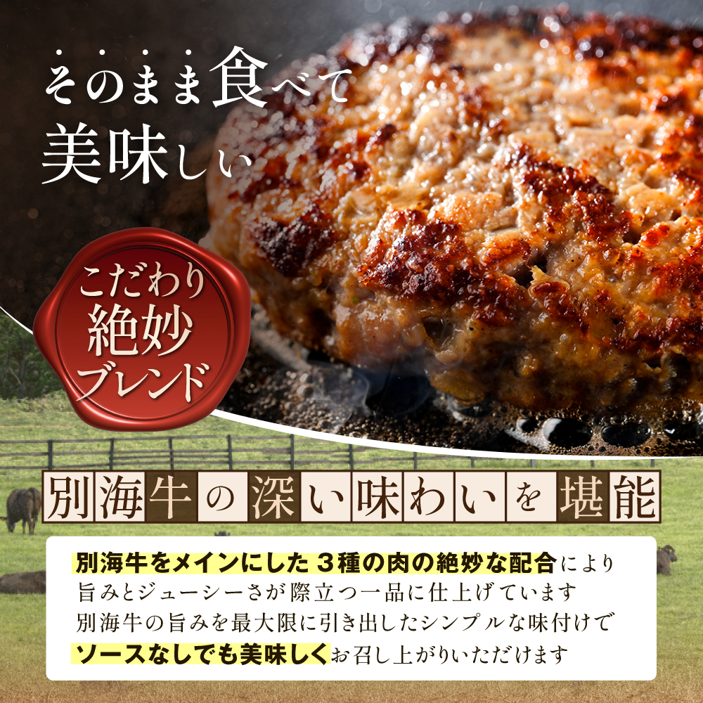 北海道 別海町産 別海牛入り合挽ハンバーグ（80g×12個） 【NB000JB00】