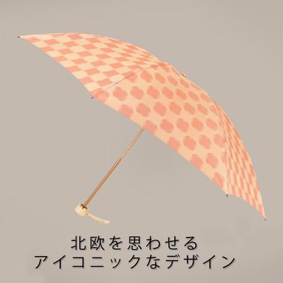 ふるさと納税 都留市 婦人折傘　ノルディックドットコラージュ(ピンク)槙田商店の傘職人が作る日本製晴雨兼用傘 |  | 01
