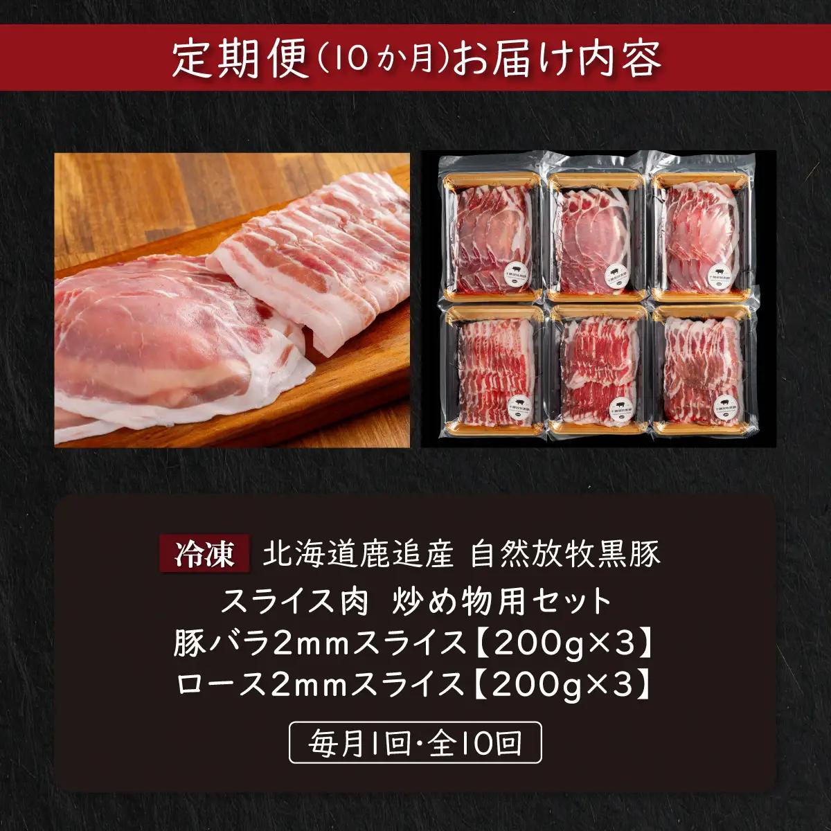 【定期10ヶ月】スライス肉　炒め物用セット 計1.2kg SKN113