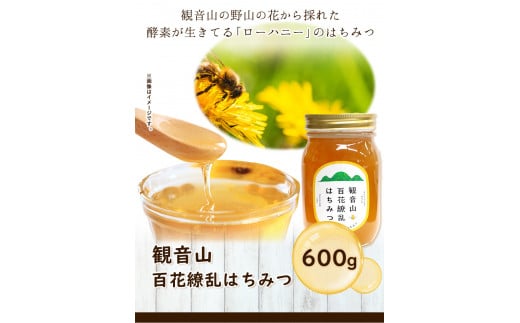 観音山百花繚乱はちみつ600g有限会社柑香園《30日以内に出荷予定(土日祝除く)》蜂蜜ハチミツローハニー---wsk_kcehrhm_30d_22_14000_600g---