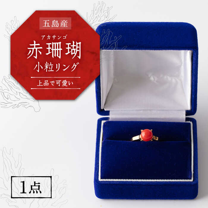 【ふるさと納税】【上品でかわいい赤珊瑚リング】五島産 赤珊瑚 小粒リング 限定 アクセサリー 指輪 五島市/出口さんご [PBK025]