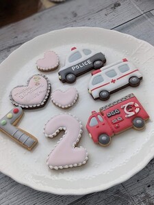 お誕生日に最適！ はたらくくるまのアイシングクッキー ※着日指定不可