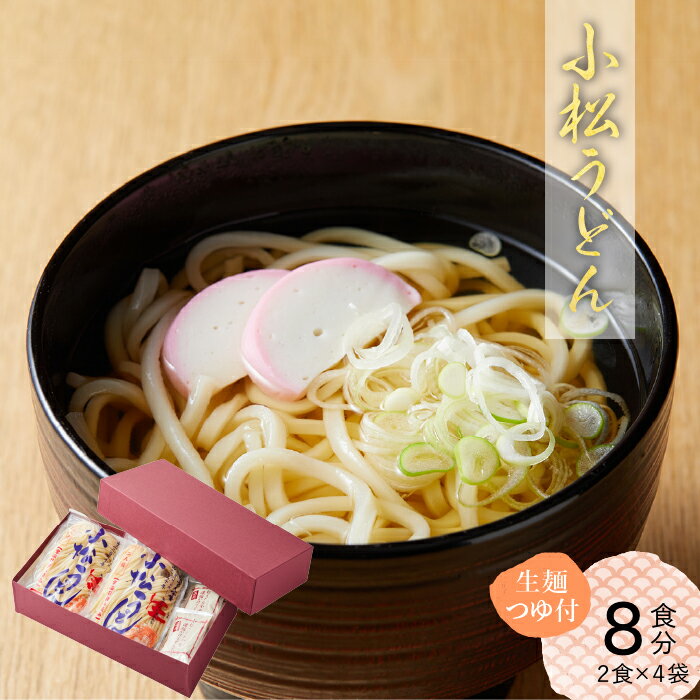 【ふるさと納税】 小松うどん ( 生麺 温用つゆ付 8人前 ) うどん 麺 つゆ付 セット 詰め合わせ グルメ お取り寄せ お中元 お歳暮 ギフト 小松市 石川県 007021【中石食品工業】