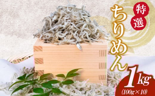 【特選】かちり 1kg(100g×10) 逸品 上干 ちりめん じゃこ しらす 小分け 魚 冷凍 産地直送 ご飯のお供 ふりかけ 漁師 おつまみ 高知県 須崎市 TKM020
