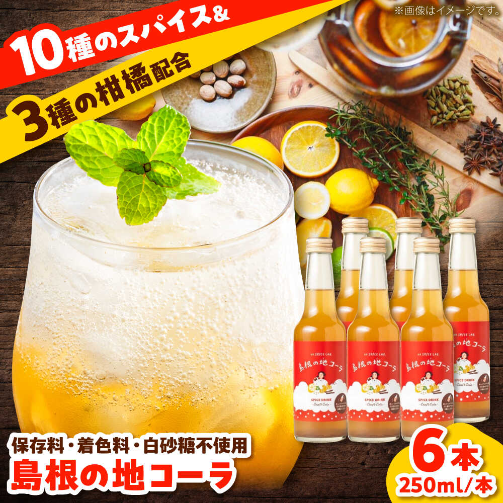 【ふるさと納税】【年内発送】【年間1万本販売!】原料にこだわったクラフトコーラ 250ml×6本セット 手作り ジュース ソフトドリンク スパイス 無添加 健康 島根県雲南市/出雲SPICE LAB.[AIAD001]