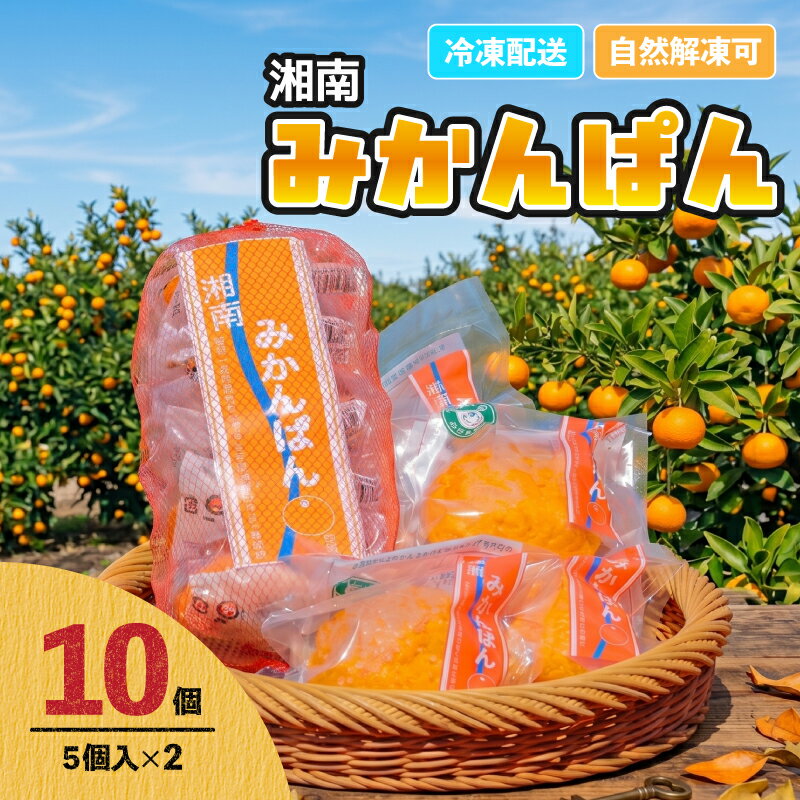 【ふるさと納税】 冷凍パン 湘南みかんぱん 10個 パン 菓子パン 惣菜パン 菓子パン みかん みかんあん あんぱん ミカン果汁 酸味 冷凍 冷凍食品 冷凍惣菜 自然解凍 簡単 オレンジ 惣菜 手軽 お弁当 冷凍 名産品 人気 受賞 湘南 平塚 送料無料 神奈川県 平塚市