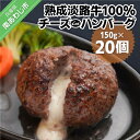 【ふるさと納税】熟成淡路牛100%チーズinハンバーグセット（150g×20個セット）