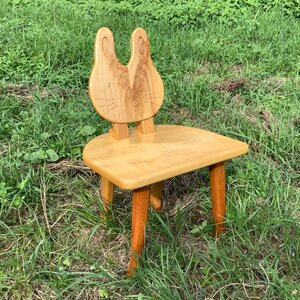 【子供用うさぎイス】木工房の職人が作った木製のこども椅子 1脚 いす