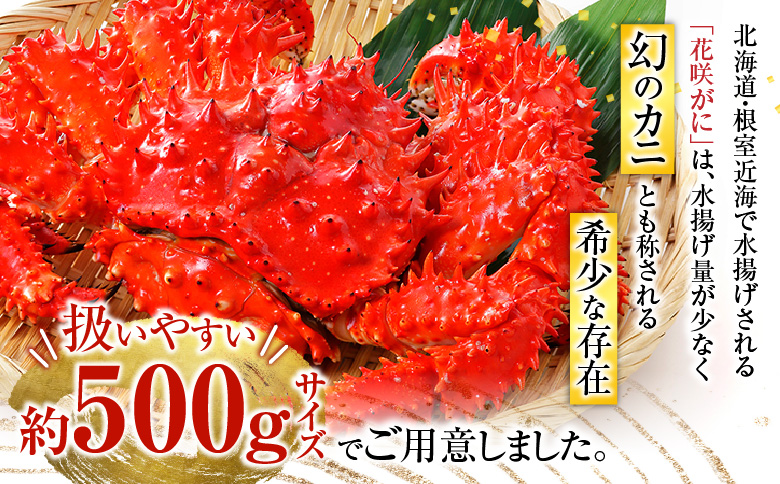 【北海道根室産】花咲がに500g前後×2尾 G-54002