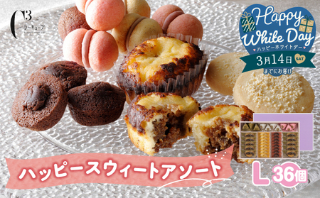 【ホワイトデーまでにお届け】シーキューブ ハッピースウィートアソートL（6種 36個入り）_H0030-006-WD