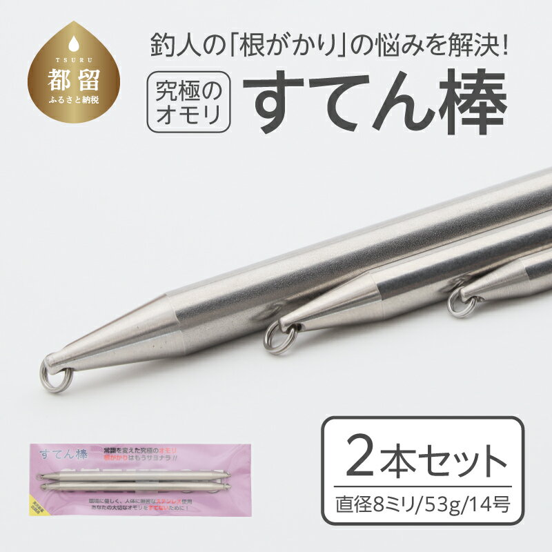 【ふるさと納税】 釣り用オモリ すてん棒 Φ8 直径8mm 53g 14号 2本セット 全長150mm ステンレス製 根がかり軽減 連結可能 シンカー アユ 根魚 アユミ工業 山梨県 都留市