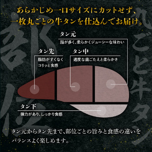 滝沢牛タン 厚切り 薄切り 食べ比べ お試し セット 400g ／【主水フーズ】 ビーフ 牛肉 肉 牛タン 牛たん タン タン中 タン元 タン先 焼肉 焼き肉 塩牛タン 肉厚 塩 冷凍 真空パック 2