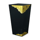 【ふるさと納税】蒔絵調 ダストボックス L角 9.5L 金雲ブラック タツクラフト 【Tk151】 | ゴミ箱 ふた付き キッチン ペール キッチン おしゃれ 送料無料 ごみ箱 日本製