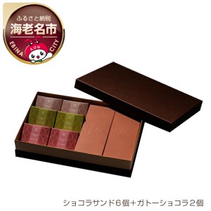 【ショコラトリーサンドグラス】ギフトアソート（ショコラサンド6個＋ガトーショコラ2個）| ショコラ チョコレート ガトーショコラ 詰合せ 