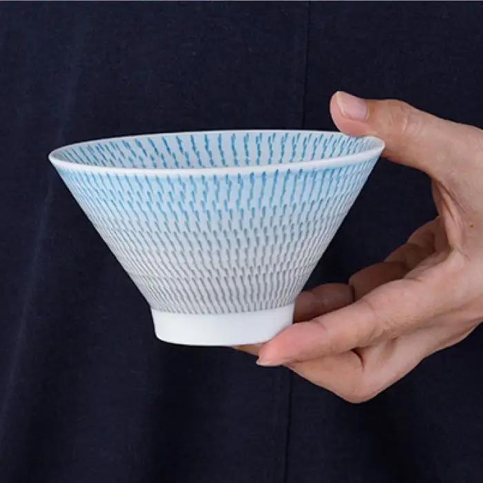 【波佐見焼】 富士碗 茶碗 2点セット 青・水色 食器 皿 【一真陶苑】 [BB23]  波佐見焼