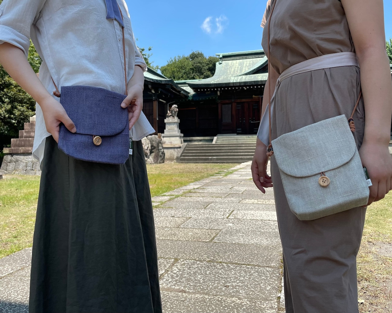 【のこり染】ご朱印帳ポーチ2冊用 あずき