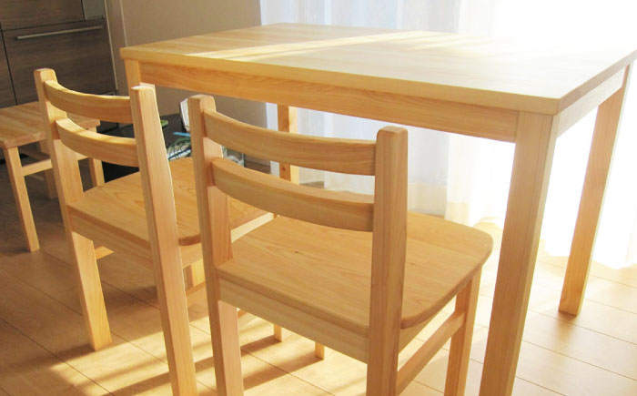 桧（ヒノキ）のダイニングチェア / イス 椅子 いす ダイニングチェア ひのき ヒノキ 檜 桧 / 恵那市 / はせ工房 [AUCH007]