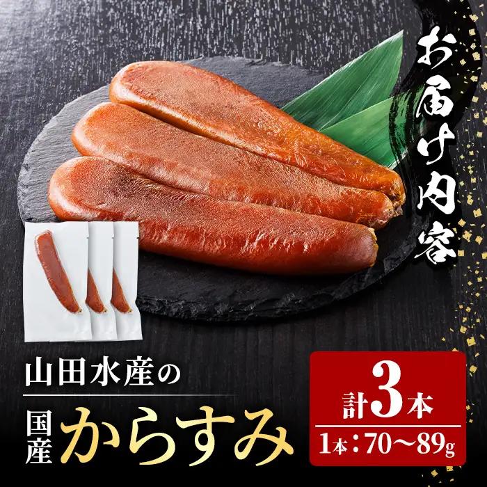 からすみ (3本) 【HX002】【山田水産(株)】