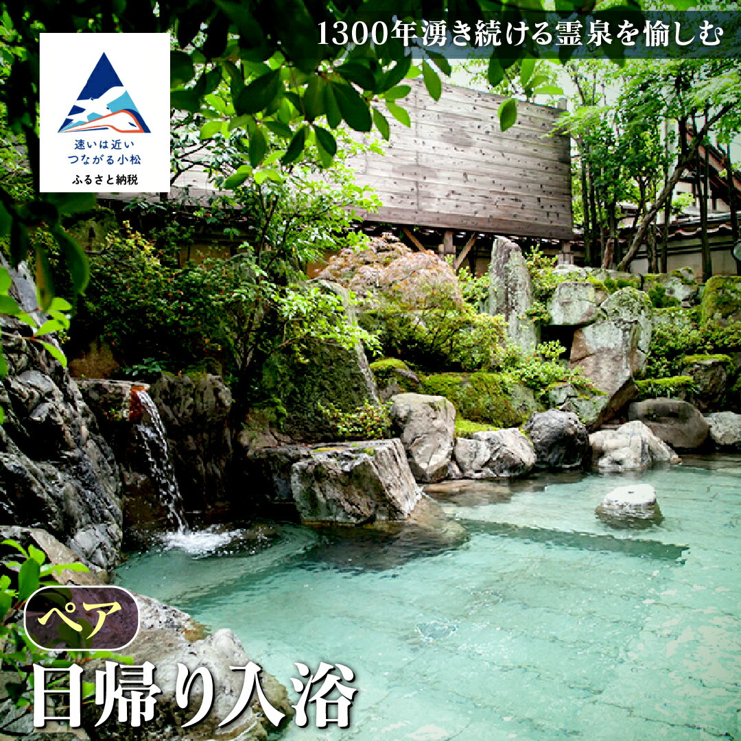 【ふるさと納税】日帰り入浴 ペア 旅行 日帰り 温泉 粟津温泉 旅館 北陸 石川県 小松市 003002【法師】