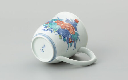 【有田焼】重要無形文化財 マグカップ  芙蓉菊絵  / 佐賀県 / 今右衛門焼[41AAAY017]