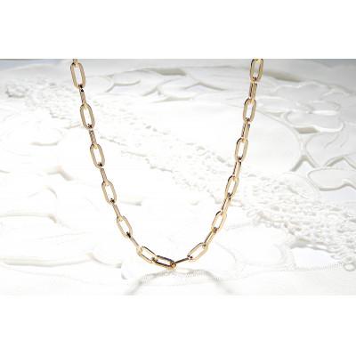 ふるさと納税 昭和町 K18YGペーパークリップチェーンネックレス 幅3.6ミリ 中空 |  | 01