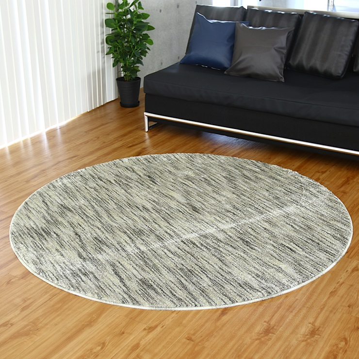 
カーペット シェール2 グリーン 180cm円形｜日本製 国産 敷物 ラグ アース防ダニ 抗菌防臭 防炎 滑り止め 床暖ホットカーペット対応 [5069]
