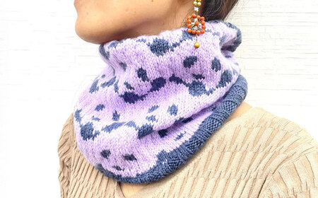 パンダフルネックウォーマー by knitting_papa リッチモア パーセント 大阪府高槻市/キューピー毛糸店[AOBW002]