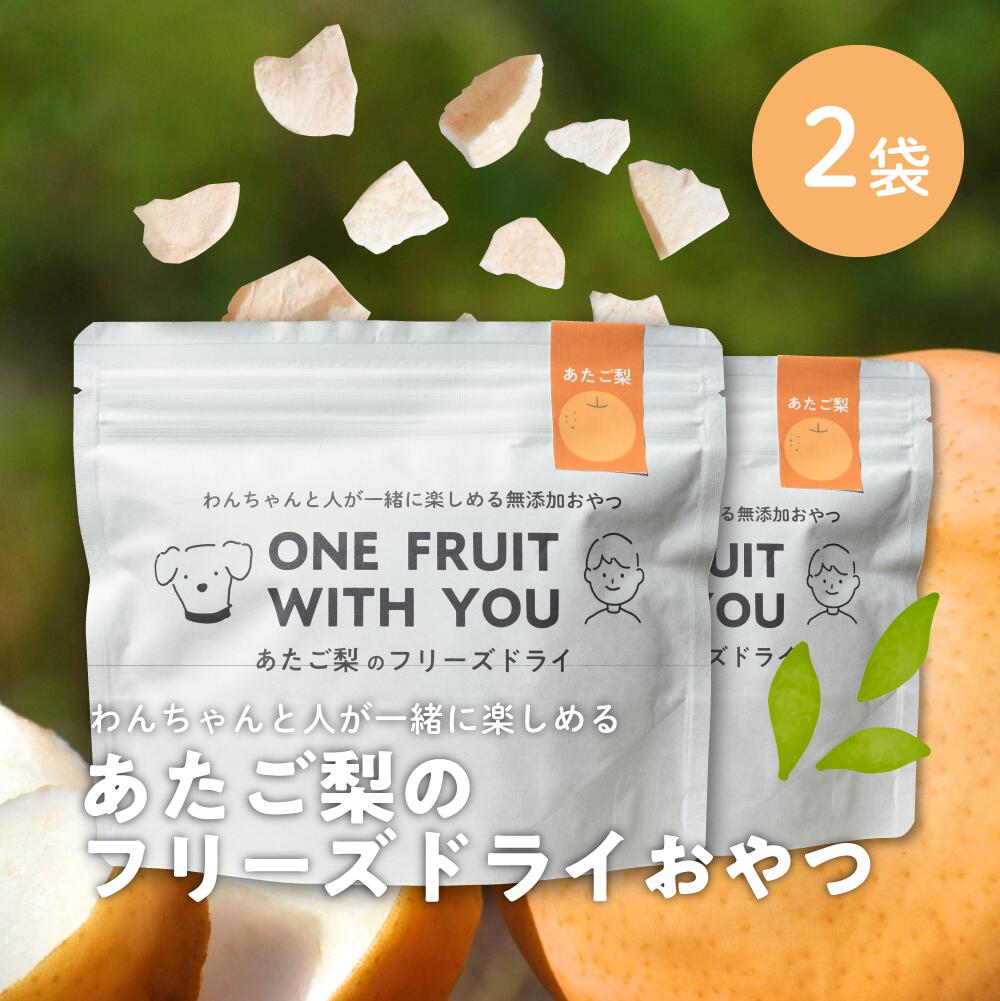 【ふるさと納税】 あたご梨のフリーズドライおやつ(22g×2袋) 原材料は「あたご梨」のみ、果物そのまま！(岡山県産) 【KF-F001-01】 / フリーズドライ あたご梨 梨 果物 無添加 おやつ ドックフード 岡山県産 ペット