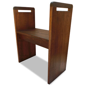 【どっこいしょ椅子（引出し無し）】軽いコンパクト桐のイス お仏壇の前 玄関来客 介護【初音の家具】