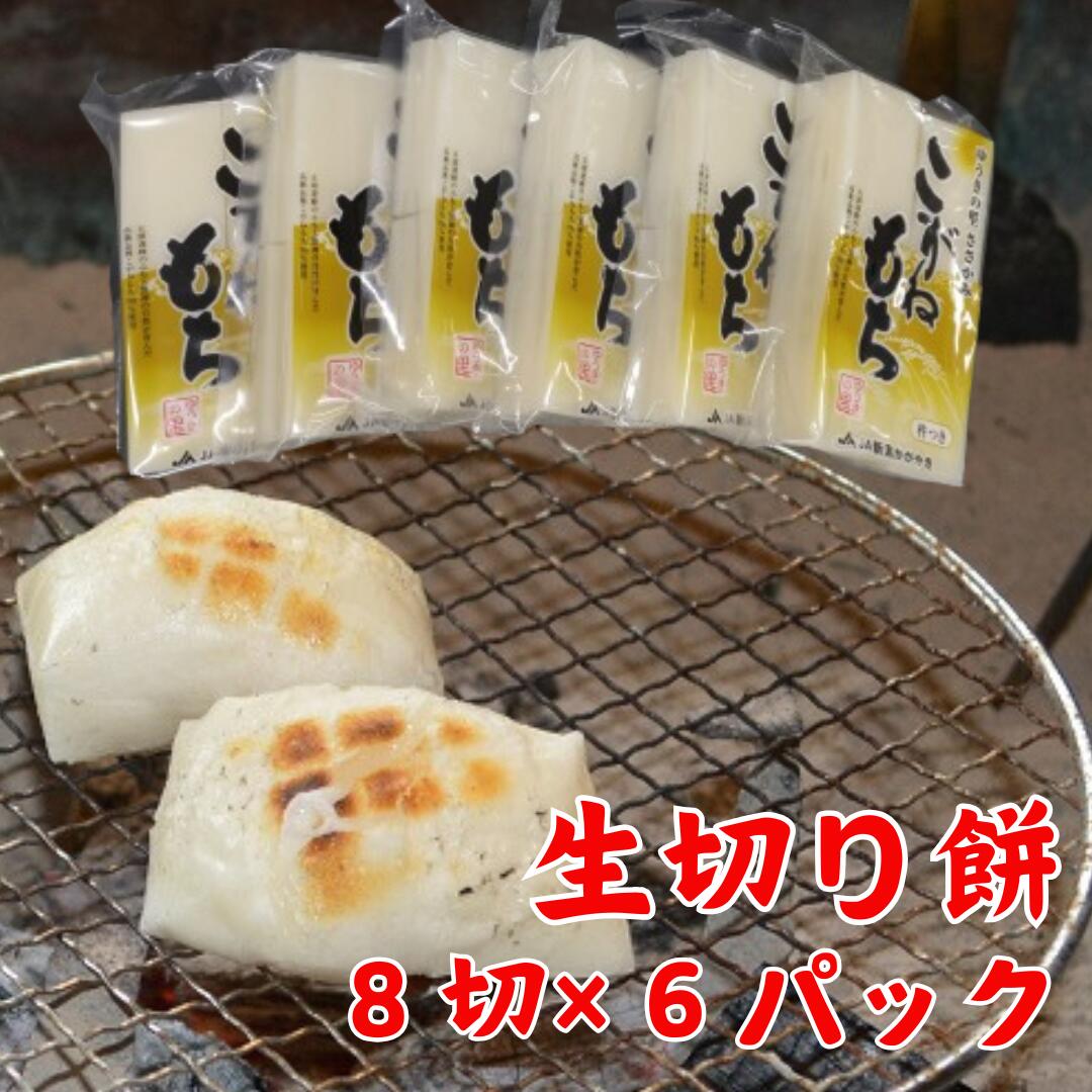 【ふるさと納税】 【秋冬限定】 杵つき 生切餅 8切×6パック ゆうきの里ささかみのこがねもち 切り餅 正月 もち 切りもち