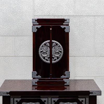 ふるさと納税 利府町 仙台箪笥 仙台厨子 二枚扉 木地呂漆調 |  | 01