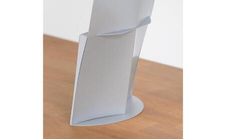 ＆FREL IFVフラワーベース 幅16cm x 奥行5cm x 高さ36cm 全6色 インテリア 花瓶 シルバーメタリック