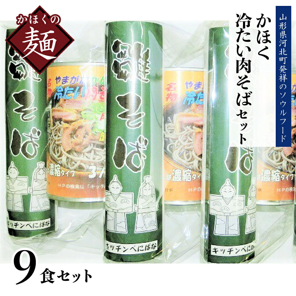 【ふるさと納税】そば 冷たい肉そば A3 セット かほくオススメ B級グルメ お取り寄せ ソウルフード 本場の味 田舎 蕎麦 そば 濃縮 スープ 付き 小分け 乾めん 家庭 年越し 大晦日 ギフト プレゼント 贈り物 お歳暮 送料無料 直送 常温保存 東北 山形県 河北町